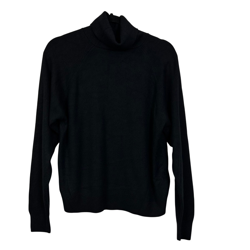 Designers Original Turtleneck Sweater Womens XLarge Black Knit Top Made in USA
